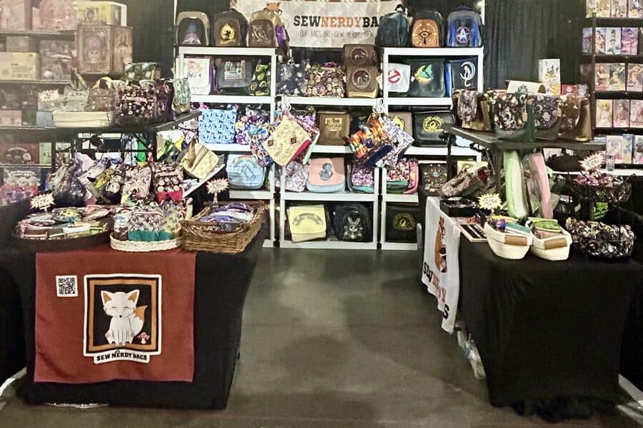 Sew Nerdy Bags booth at Dragon Con