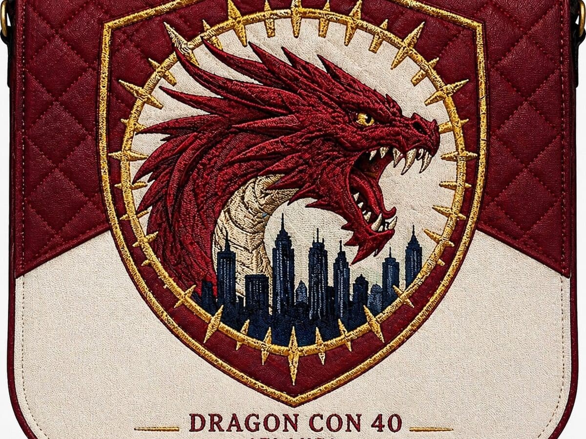 Dragon Con — crimson quilted bag